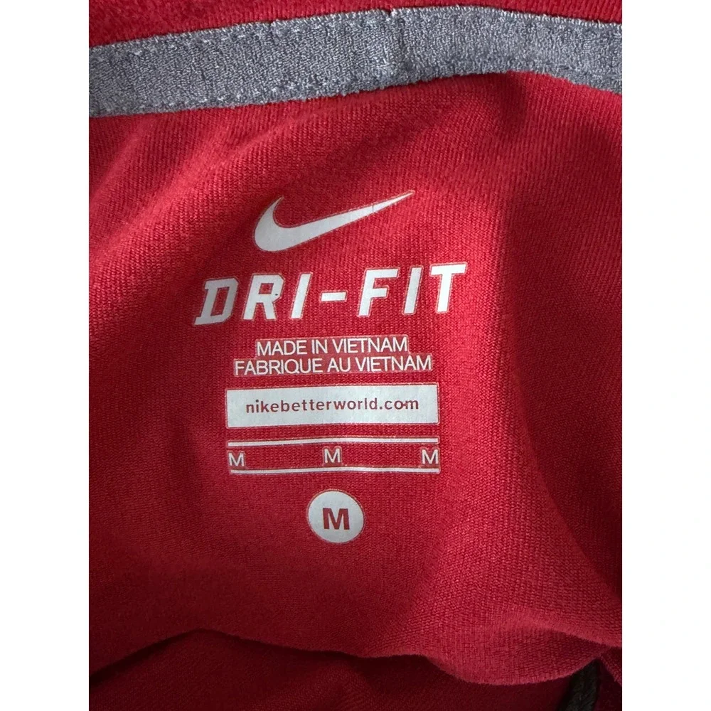 Nike Alabama Crimson Tide Pullover Women‎ Medium Red Dri-FIT 1/2 Zip Thumbholes